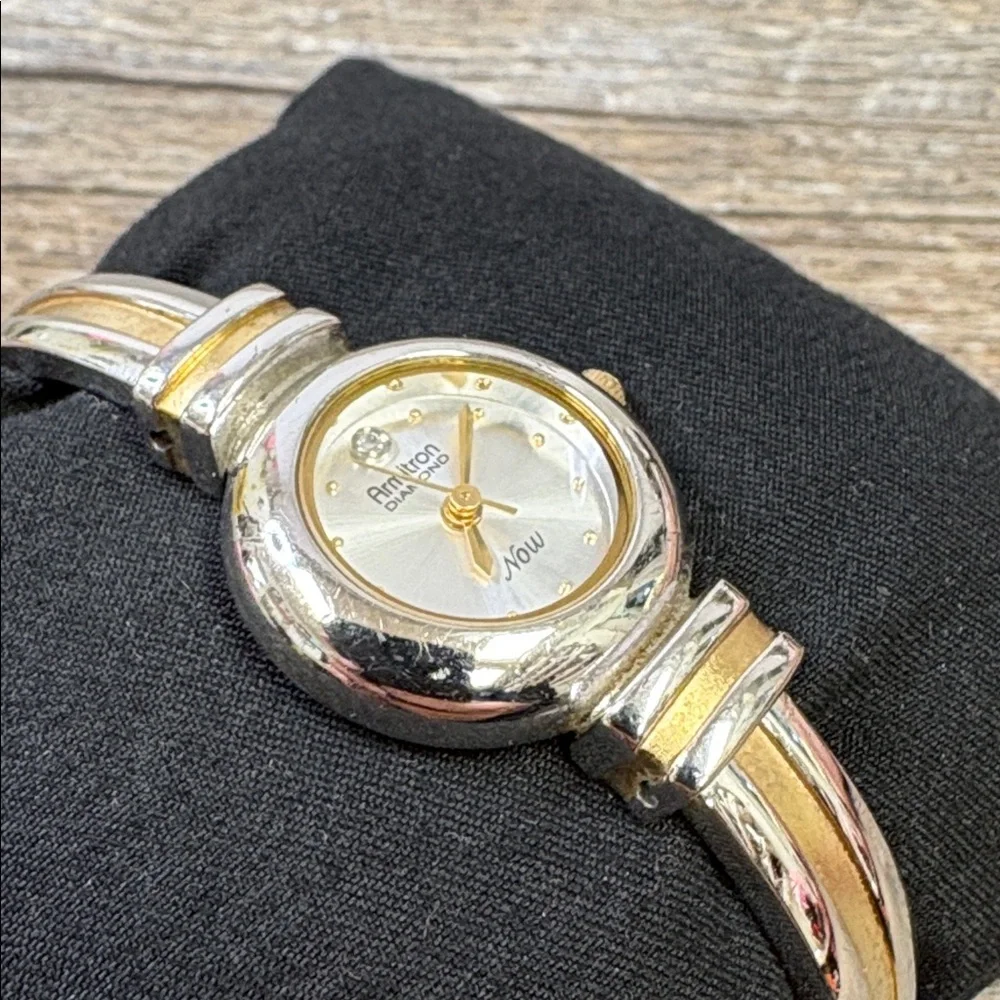 ✨ Amritron “Now” Diamond Accent Two-Tone Bracelet Watch ✨